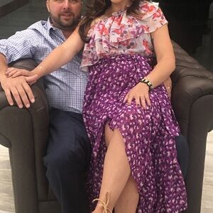 Misa Los Angeles Purple Floral Maxi Dress